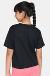 Zelocity Girls Quick Dry Relaxed Top - Jet Black — thumbnail 3